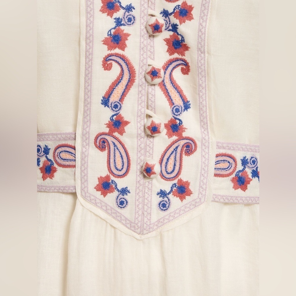 ZIMMERMANN Devi Embroidered Wrap Dress sz 1 NWT 1150$ - Picture 6 of 13